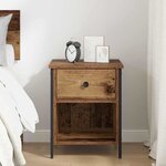 vidaXL Cabinet de chevet Bois ancien 40 x 42 x 50 cm Bois d'ingénierie