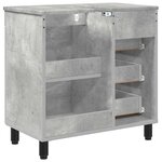 vidaXL Unité de vanité de salle de bain Gris béton 60 x 35 x 60 cm