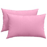 vidaXL Coussins de canapé 2 pc tissu Rose 60 x 40 cm