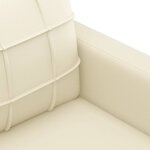 vidaXL Ensemble de canapés 3 Pièces avec coussins Crème Similicuir