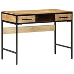 vidaXL Bureau d'écriture avec tiroir Marron 100 x 50 x 75 cm