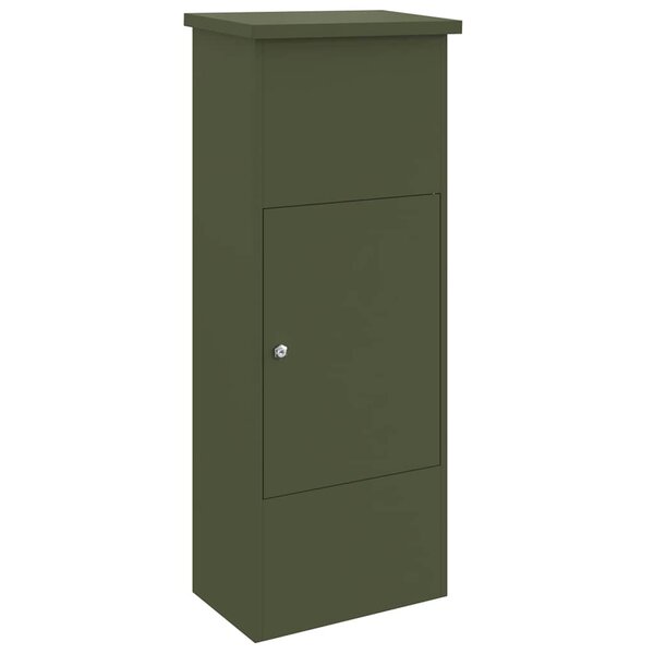 vidaXL Boîte de dépôt de colis Vert olive 44 5 x 29 x 110 5 cm Acier