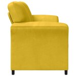 vidaXL Sofa 2 places Jaune 138 x 83 x 95 cm Velours