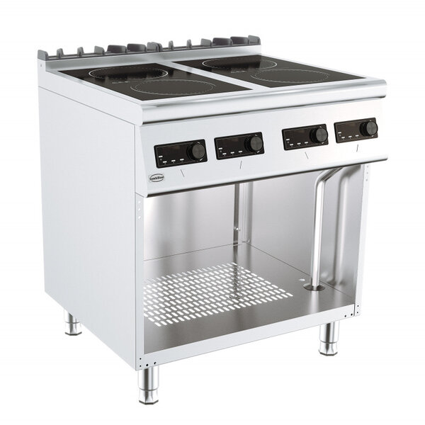 Fourneau sur meuble induction gamme 700 - 4 plaques - combisteel -  - acier inoxydable 800x700x900mm