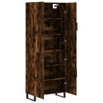 vidaXL Buffet haut Chêne fumé 69 5x34x180 cm Bois d'ingénierie