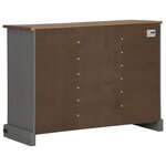 vidaXL Buffet HALDEN 2 portes coulissantes gris 112x40x80 cm