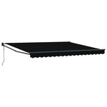 vidaXL Auvent Rétractable Noir 400 × 300 cm Polyester