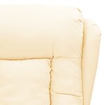 vidaXL Fauteuil inclinable Crème Similicuir
