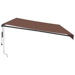 vidaXL Auvent rétractable automatique marron 600x300 cm