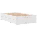 vidaXL Lit bibliothèque sans matelas blanc 135x190 cm bois pin massif