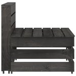 vidaXL Canapé central palette de jardin gris bois de pin imprégné