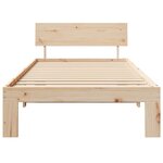 vidaXL Cadre de lit avec tête de lit Naturel 90 x 200 cm Pin massif
