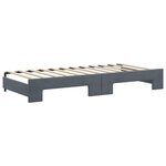 vidaXL Lit de jour avec gigogne sans matelas gris foncé 90x200 cm