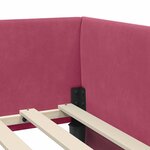 vidaXL Cadre de lit d'angle Autre Rouge bordeaux 90 x 200 cm