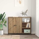 vidaXL Buffet Chêne artisanal 100 x 33 x 75 cm Bois d'ingénierie