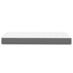 vidaXL Matelas de Lit avec matelas Gris clair 90 x 200 cm tissu