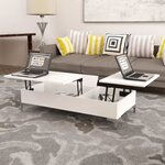Homemania table basse delinda 121x60x30 cm blanc