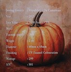 Pièce de monnaie en Argent 2000 Francs g 62.2 (2 oz) Millésime 2025 BEWITCHED PUMPKIN