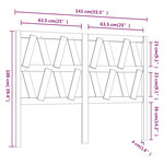 vidaXL Tête de lit 141x4x100 cm Bois massif de pin