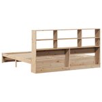 vidaXL Lit bibliothèque sans matelas 200x200 cm bois massif de pin