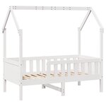 vidaXL Cadre de lit d'enfants forme de maison sans matelas pin