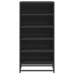 vidaXL Étagère à chaussures noir 48x38x97 5 cm bois d'ingénierie