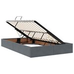 vidaXL Lit avec rangement et LED Gris foncé 120 x 190 cm Velours