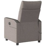 vidaXL Fauteuil de massage inclinable Taupe Tissu