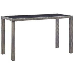 vidaXL Table de jardin Anthracite 123x60x74 cm Résine tressée