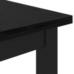 vidaXL table Chêne noir 100 x 50 x 76 5 cm Bois d'ingénierie et acier