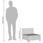 vidaXL Salon de jardin 2 Pièces avec coussins Gris Résine tressée