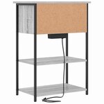 vidaXL Cabinet de chevet Sonoma gris 55 x 31 x 76 cm Bois d'ingénierie