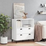 vidaXL Bibliothèque VIKEN blanc 80x40x90 cm bois d'ingénierie