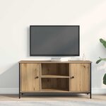 vidaXL Meuble TV chêne artisanal 100 x 40 x 50 cm Bois d'ingénierie
