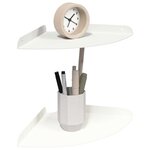 vidaXL Étagère flottante avec étagère 2 Pièces Blanc 24 x 24 x 2 cm
