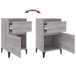 vidaXL Tables de chevet 2 Pièces sonoma gris 40x35x70 cm