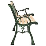 vidaXL Banc de jardin 122 cm fonte et bois de sapin massif