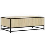 vidaXL Table basse chêne sonoma 100x57x35cm bois d'ingénierie et métal