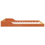 vidaXL Cadre de lit Marron cire 140 x 190 cm Bois massif en pin