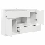 vidaXL Buffet Blanc brillant 100 x 30 x 65 6 Bois d'ingénierie