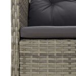 vidaXL Salon de jardin 5 Pièces avec coussins Gris Résine tressée