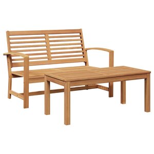 vidaXL Ensemble de canapé de jardin Naturel Bois de teck solide