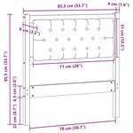 vidaXL Tête de lit Autre Marron et gris clair 80 cm Bois massif en pin