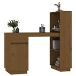 vidaXL Bureau Marron miel 110x53x117 cm Bois massif de pin
