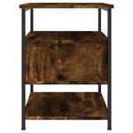 vidaXL Table de chevet chêne fumé 40x42x56 cm bois d'ingénierie