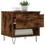vidaXL Tables basses 2 Pièces chêne fumé 50x46x50 cm bois d'ingénierie