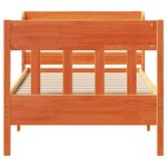 vidaXL Cadre de lit sans matelas cire marron 100x200cm bois pin massif