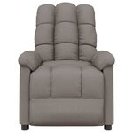 vidaXL Fauteuil inclinable Taupe Tissu