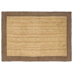 vidaXL Tapis de surface Gris 120 x 170 cm Jute