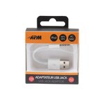 APM Adaptateur USB-A/Jack - 3,5mm - Mâle/Mâle - Blanc